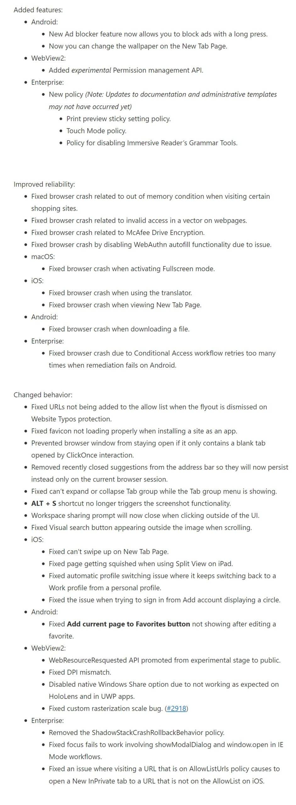 微软向 Insiders 发布 Edge 开发版本 110.0.1587.1