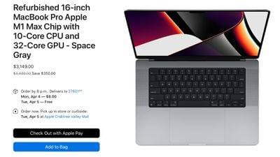 Apple 现在销售翻新的 M1 Pro 和 M1 Max MacBook Pro 型号