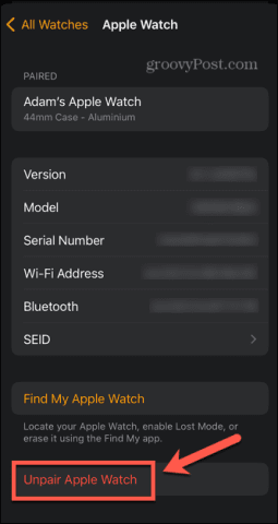 如何断开 Apple Watch 的连接
