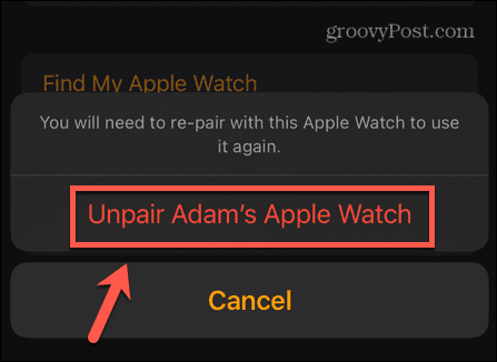 如何断开 Apple Watch 的连接