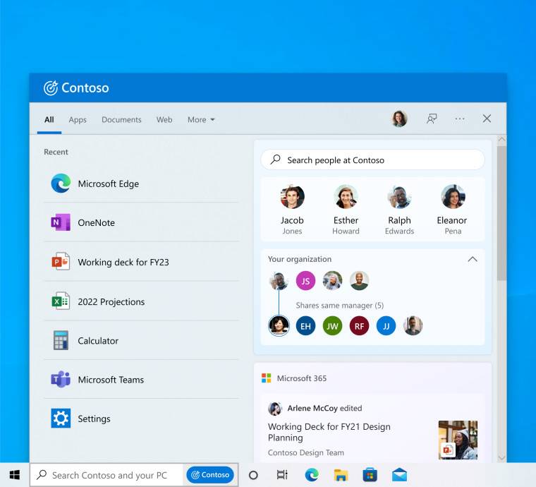 微软发布 Windows 10 21H2 Build 19044.1618 (KB5011543) 新搜索亮点