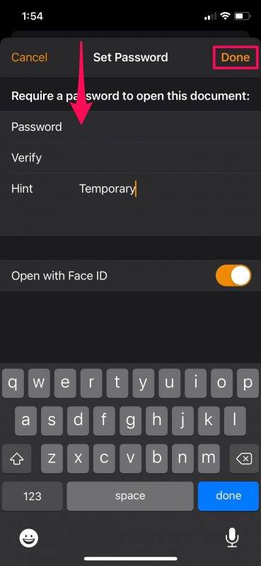 如何在 iPhone 和 iPad 上对页面、主题演讲和数字文档进行密码保护