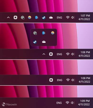 Windows 11 22H2 将让您禁用通知区域中的所有应用程序图标
