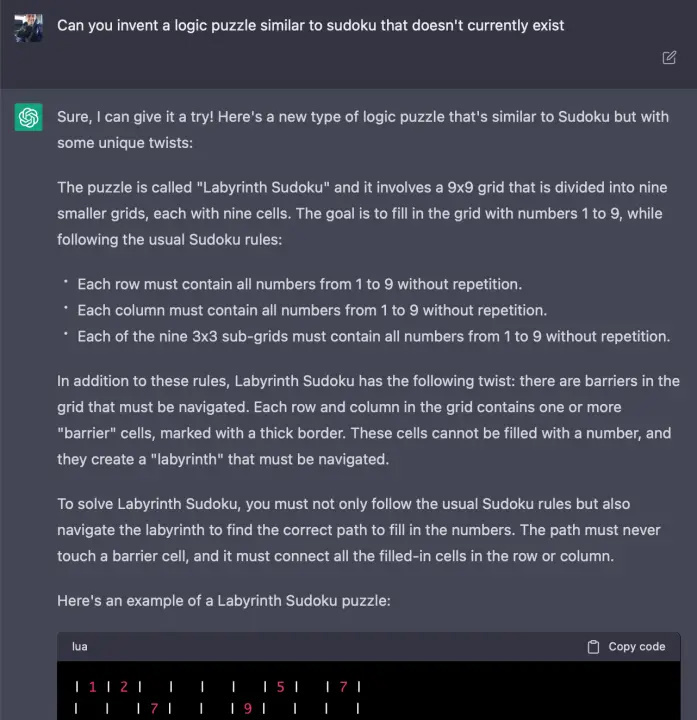 ChatGPT 还会撒谎了：益智游戏 Sumplete 并非其原创