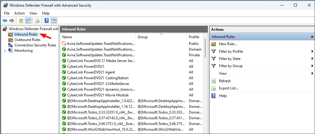 inboud-rules-windows-11