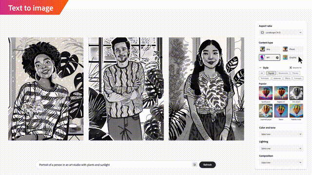 抱歉，Adobe Firefly在国内无法使用，请选择其他工具。