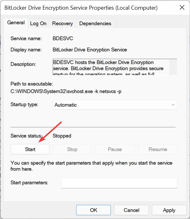 修复:无法在 Windows 11 中打开 BitLocker 控制面板工具