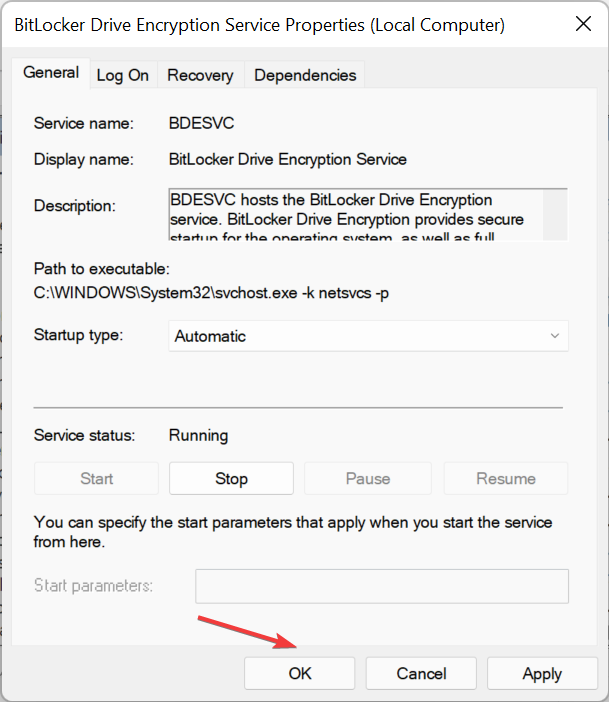 修复:无法在 Windows 11 中打开 BitLocker 控制面板工具