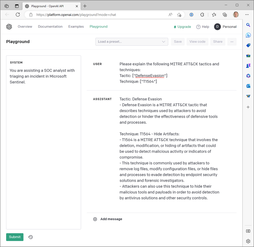 OpenAI 和 Microsoft Sentinel 第 3 部分:达芬奇与 Turbo