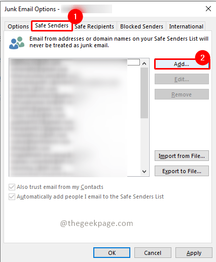 如何在 Outlook 中编辑垃圾邮件选项