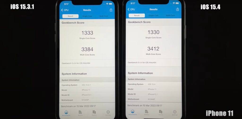 升级iOS 15.4 后,跑分实测多款iPhone 速度下跌?