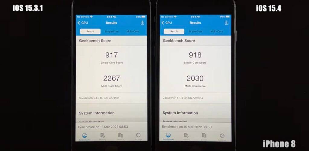 升级iOS 15.4 后,跑分实测多款iPhone 速度下跌?