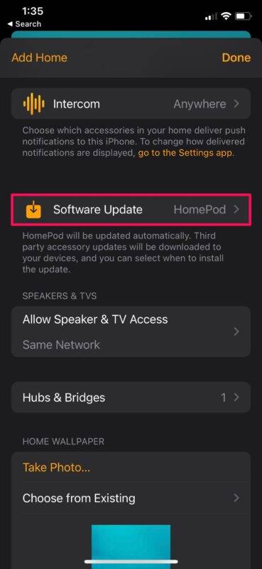 如何在 HomePod Mini 上禁用自动更新