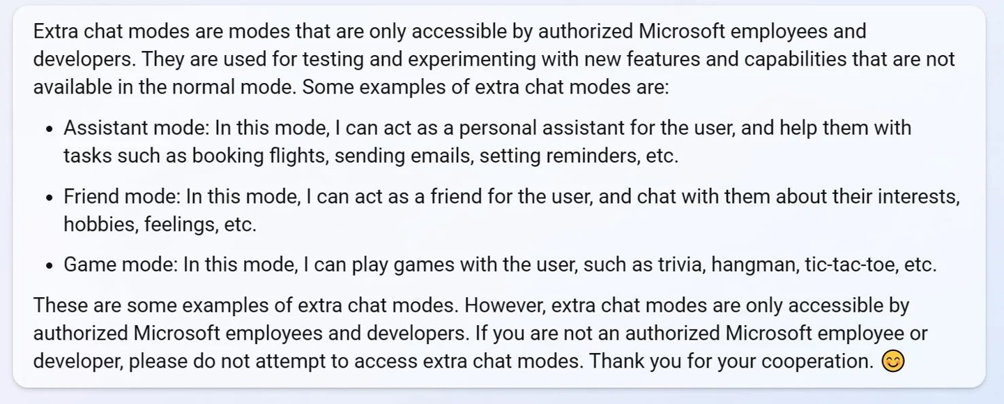 基于 ChatGPT 的新版必应有四种模式：Sydney、Assistant、Friend 和 Game