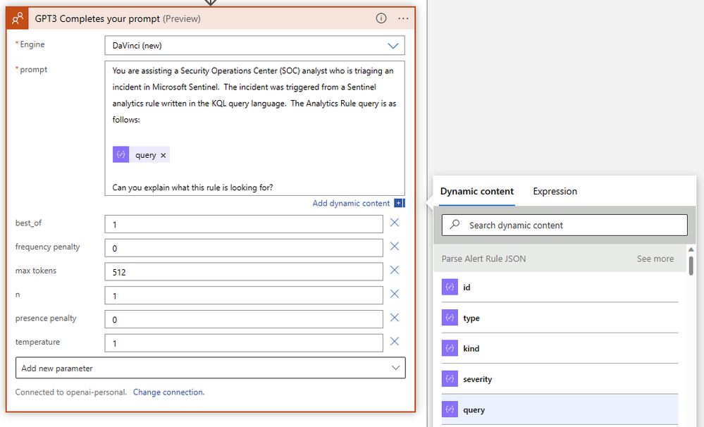 OpenAI 和 Microsoft Sentinel 第 2 部分：解释分析规则