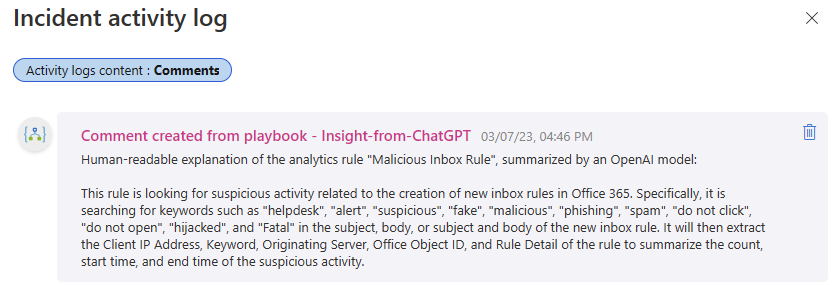 OpenAI 和 Microsoft Sentinel 第 2 部分：解释分析规则
