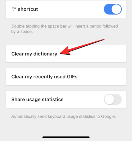 如何清除 iPhone 上的键盘历史记录