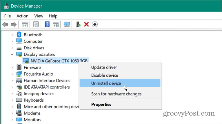 如何在 Windows 上重置显卡