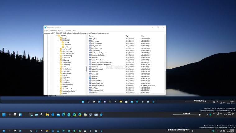 Windows 11 build 22538 上的窄任务栏可能暗示新的变化，新的任务管理器也是