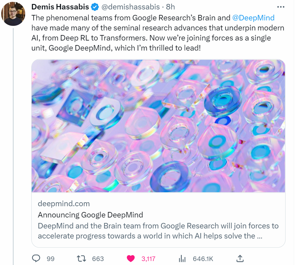 Google开启新纪元:DeepMind和Google Brain合并迎接AI时代