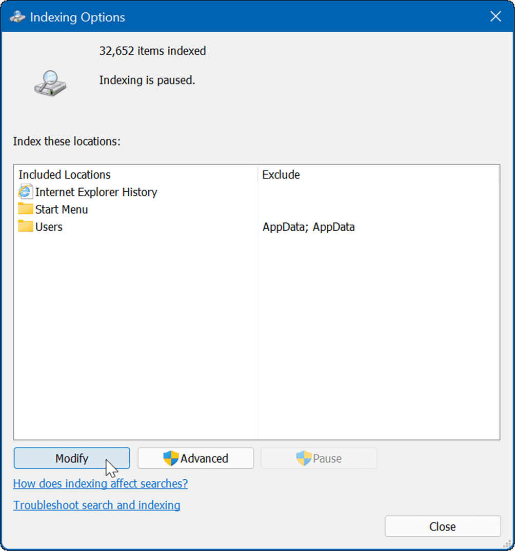 如何在 Windows 11 中将文件和文件夹从搜索结果中隐藏？