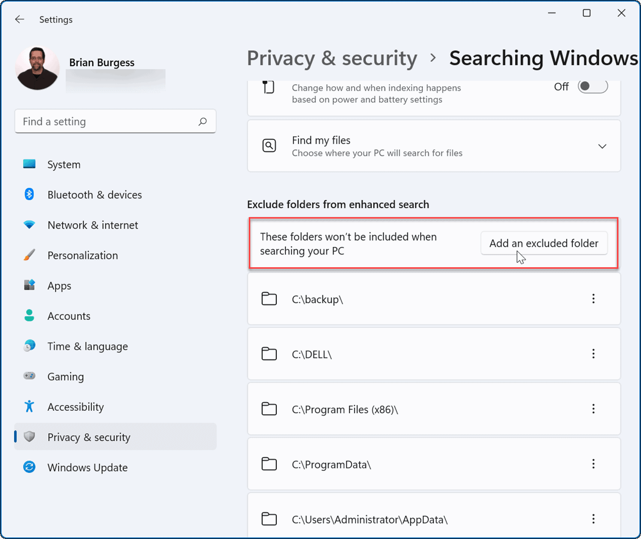 如何在 Windows 11 中将文件和文件夹从搜索结果中隐藏？