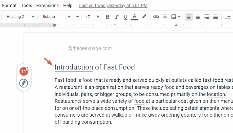 如何在 Google Docs 中插入目录