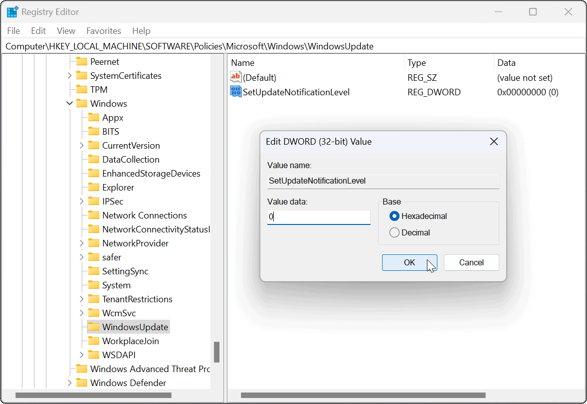 如何在 Windows 11 上禁用更新通知