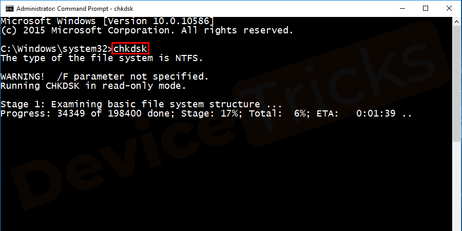 chkdsk-command
