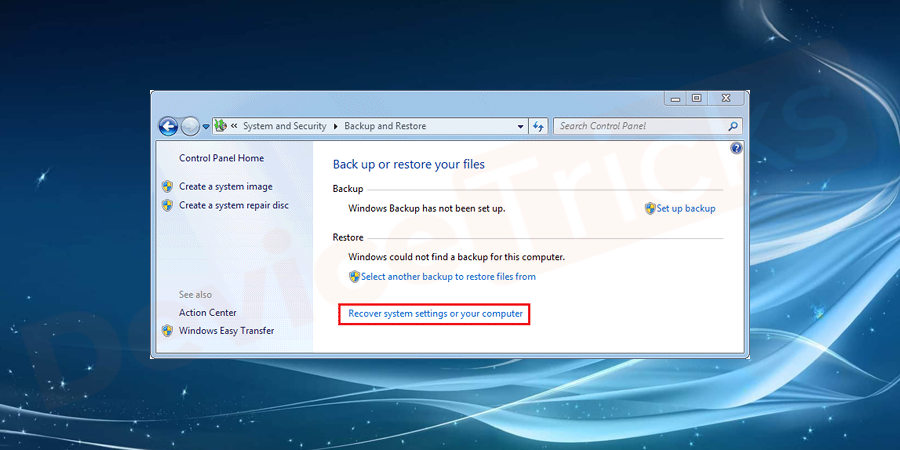 Recover-system-Settings