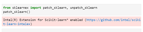 一行代码加速sklearn运算上千倍