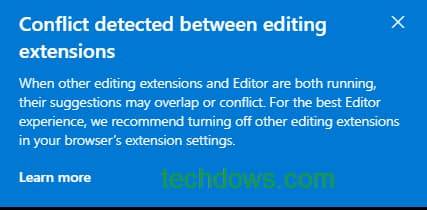 Microsoft-Editor-says-confilict-detected-between-editing-extensions