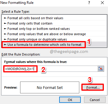 如何在 MS Excel 中为交替行或列着色