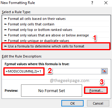 如何在 MS Excel 中为交替行或列着色