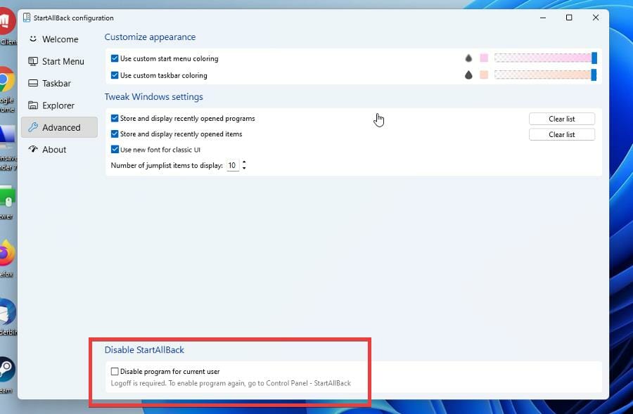 在 Windows 11 上使用 StartAllBack 恢复到 Windows 10 界面