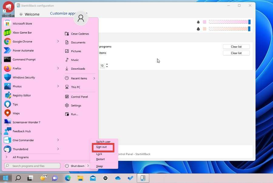 在 Windows 11 上使用 StartAllBack 恢复到 Windows 10 界面