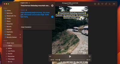 macOS：如何使用实时文本复制和共享视频中的文本