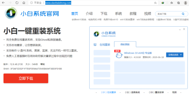 小白一键重装系统工具修复电脑蓝屏问题