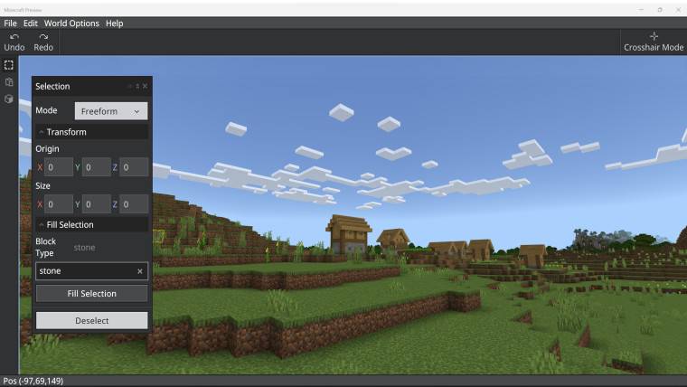 Minecraft Preview 1.19.80.20 添加了期待已久的基岩世界编辑器工具