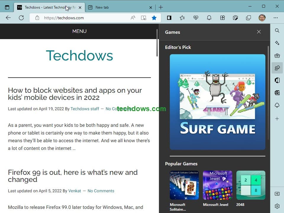 Microsoft-Edge-Sidebar-with-Games-pane