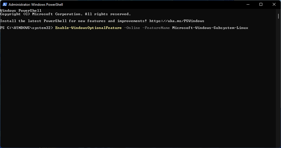 Enabling-WSL-using-PowerShell