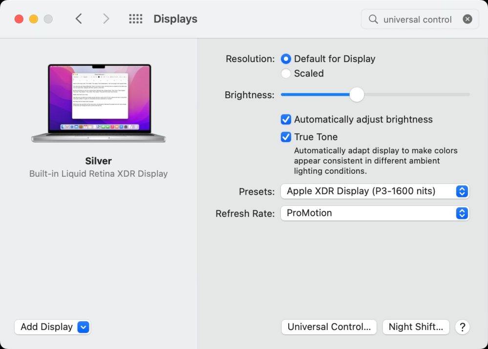 macOS Monterey 12.3 beta 3 调整系统偏好设置中的通用控制选项