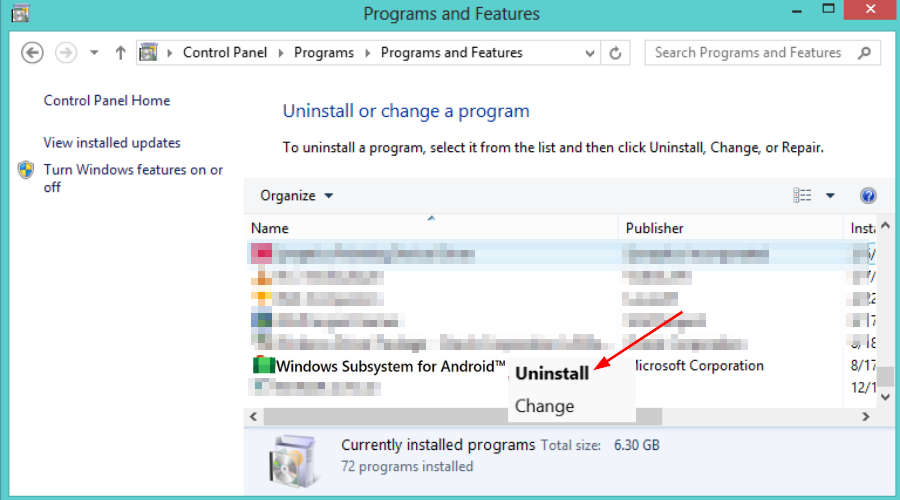 Uninstall-WSA-from-control-panel