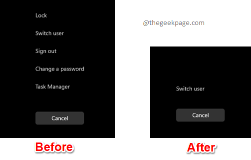 如何从 CTRL+ALT+DEL 屏幕添加/删除安全选项