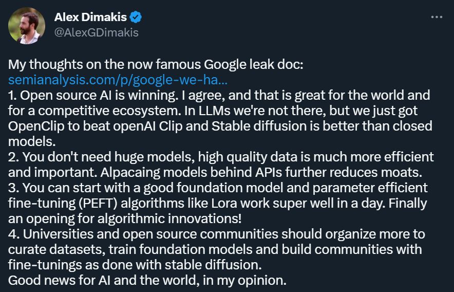 谷歌内部文件泄漏：谷歌、OpenAI都没有护城河，大模型门槛正被开源踏破