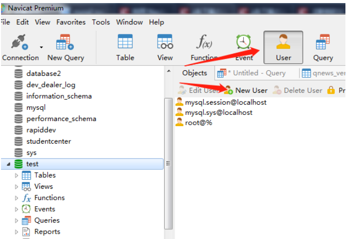 如何解决Navicat中配置MySQL数据库用户权限的问题？