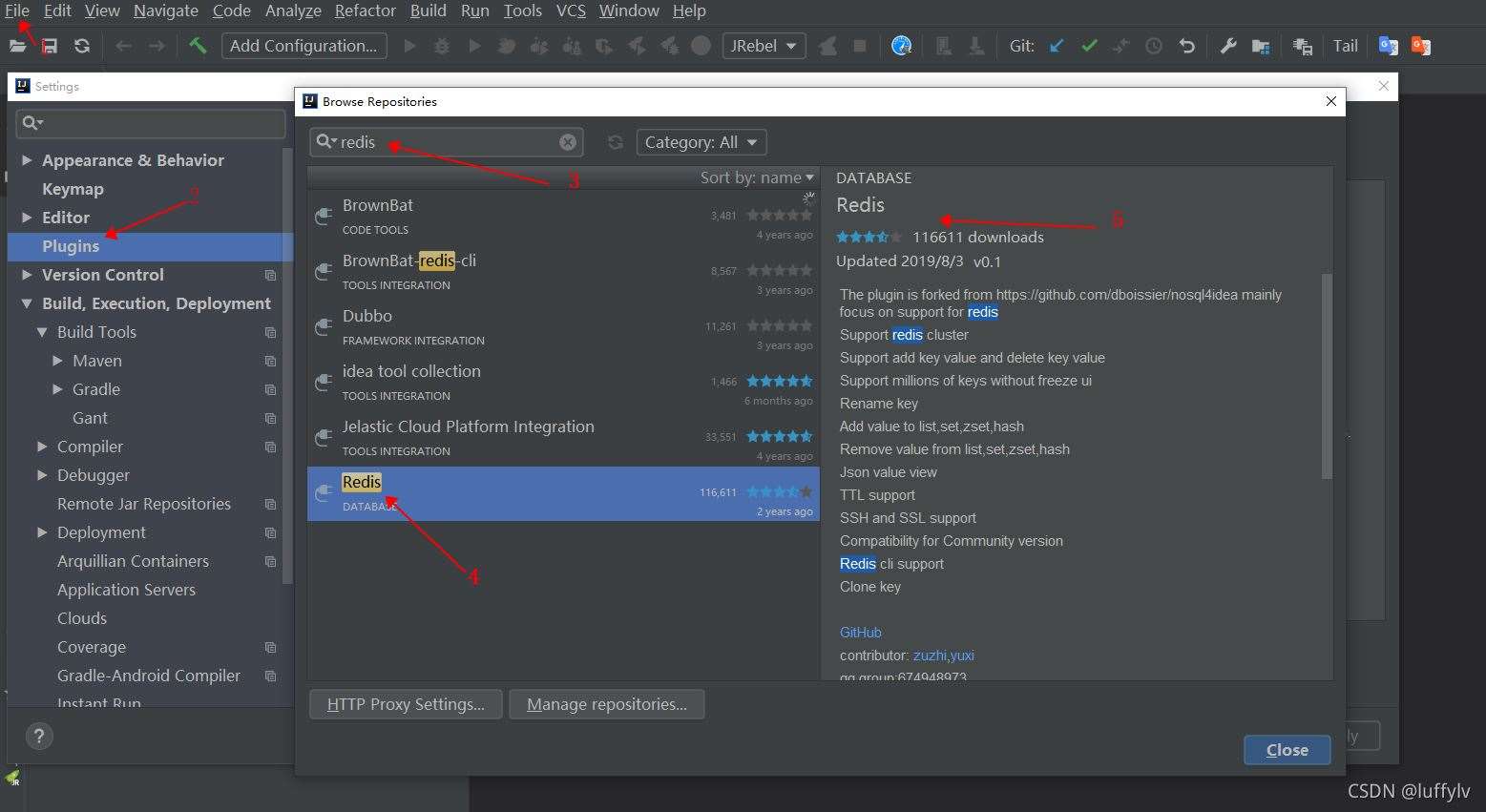 IDEA中的Redis插件连接Redis服务器