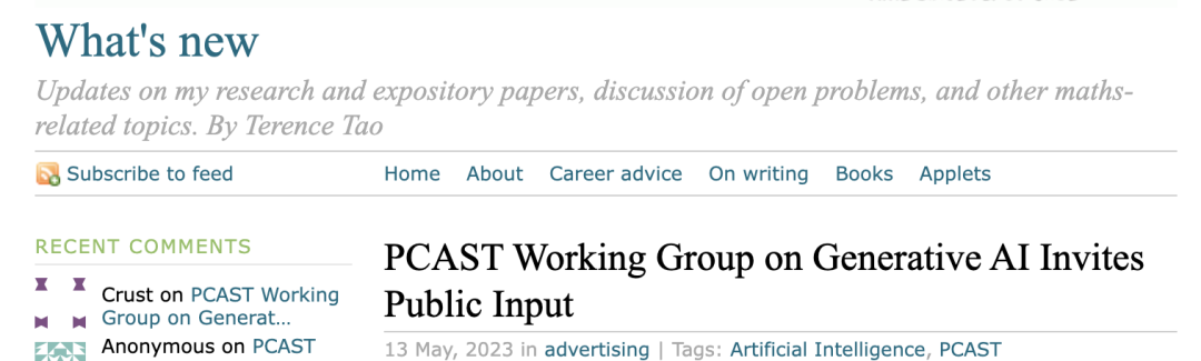 陶哲轩宣布主持白宫生成式AI工作组，李飞飞、Hassabis发表演讲