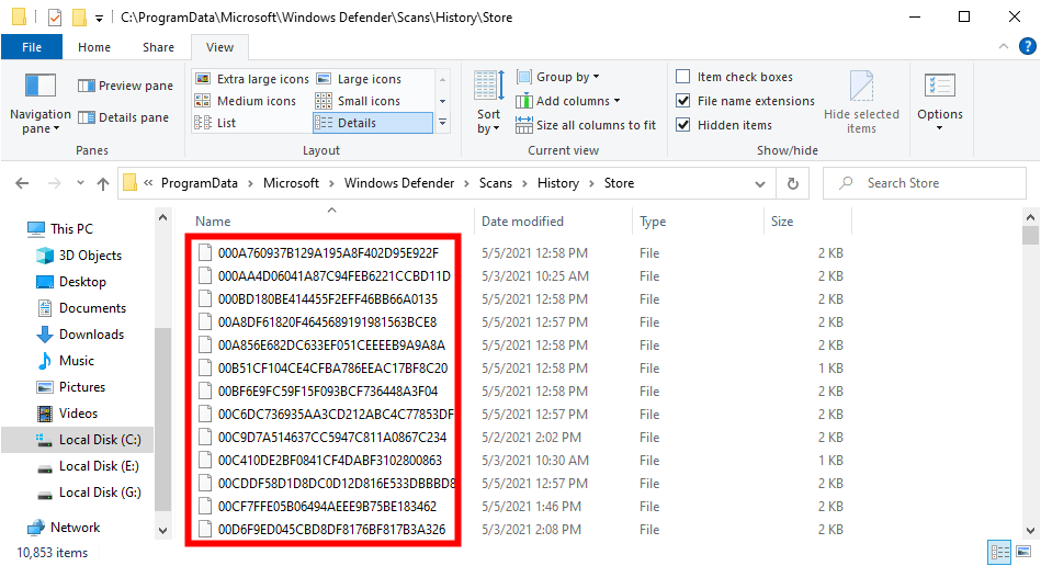 修复： Windows 安全保护历史记录丢失