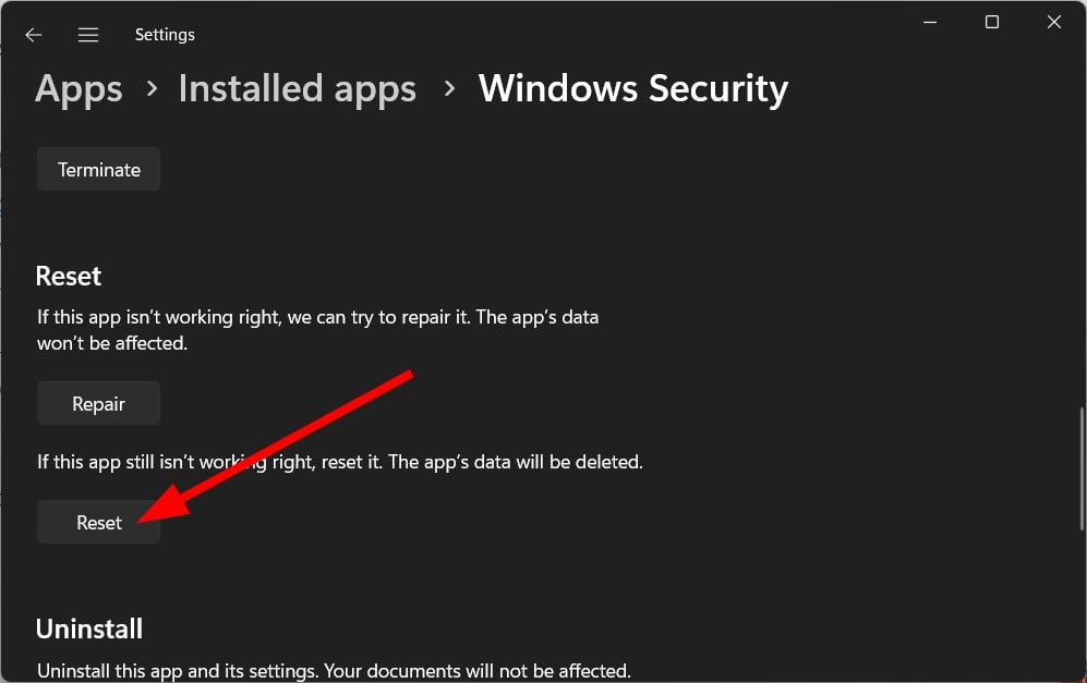 修复： Windows 安全保护历史记录丢失